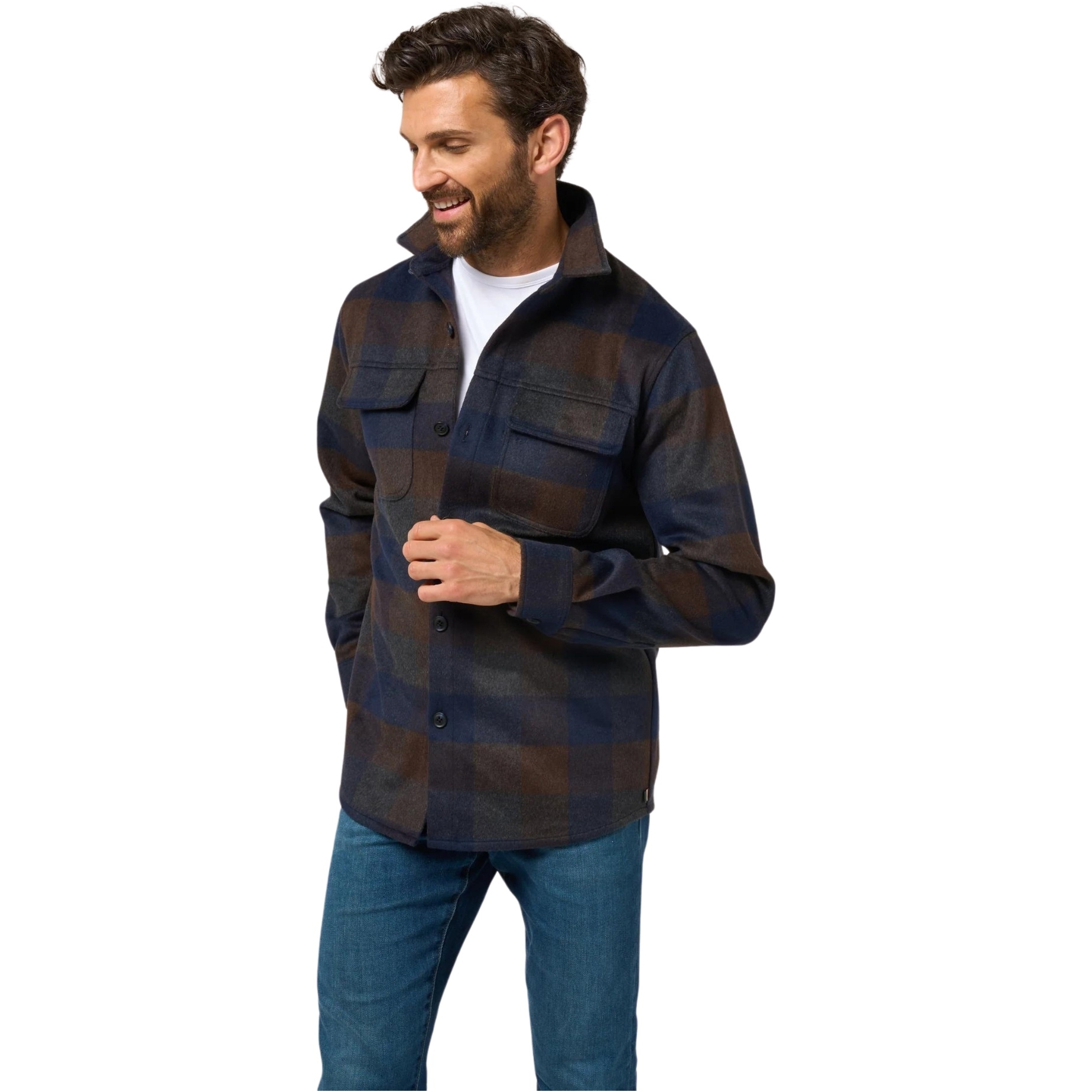 Alan Paine Herren Ripley Plaid Hemdbluse LA2453 - Navy